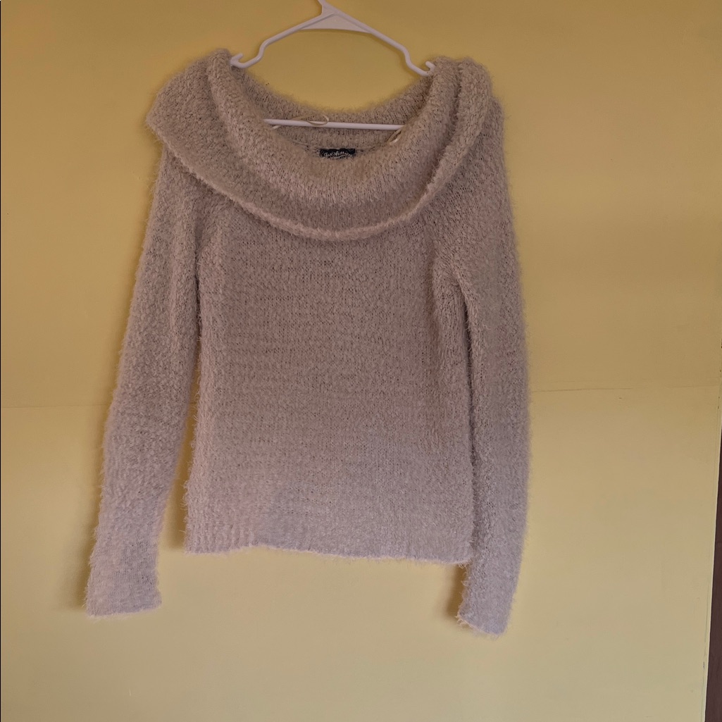 Freshman Cream Cowl Neck Sweater
